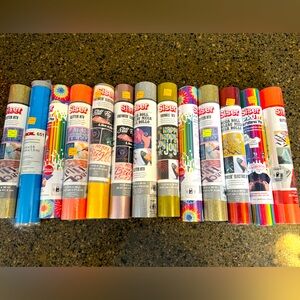 Lot of vinyl transfer paper, 13 brand new rolls